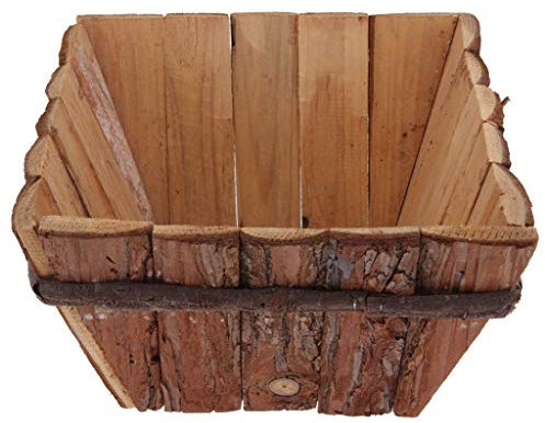 Tubayia Holz Rustikal Übertopf Sukkulenten Topf Blumentopf für Haus Balkon Garten Dekoration