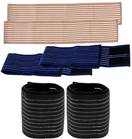3 Paare Handgelenk Bandagen Verstellbare Handgelenkstütze Elastisch Handgelenkschoner Sport Handbandage für Fitness, Gymnastik, Heben, Tennis (7,5 bis 42 cm)