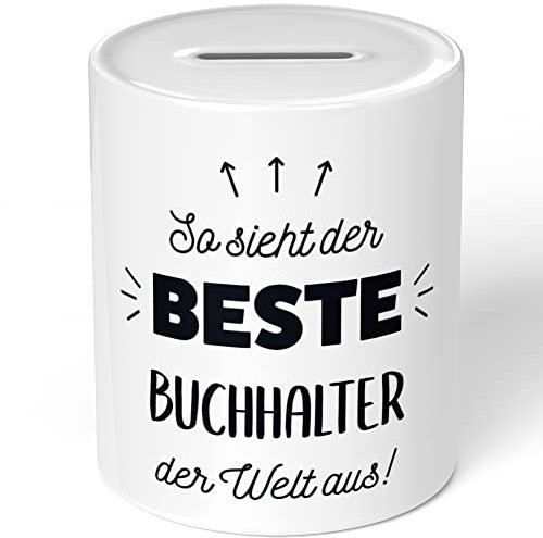 JUNIWORDS Spardose Sparbüchse, So Sieht der Beste Buchhalter der Welt aus! (5846672)