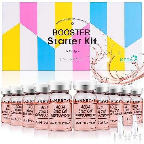 BB Facial Glow Starter Kit Serum Hyaluronsäure Essenz Hautpflege | Wasser Stammzellkultur Ampulle, 8ml 12pcs, mehrere botanische Extrakte befeuchten trockene Haut BB Glow Facial Essence Kit