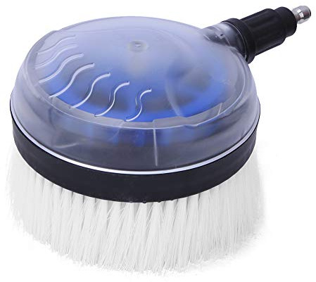 Ausla Brosse de Nettoyage Rotative de 1/4 Pouces, Brosse pour Pistolet à Eau en Forme D'éventail à 360 Degrés, Lavage de Voiture, épurateur Rotatif