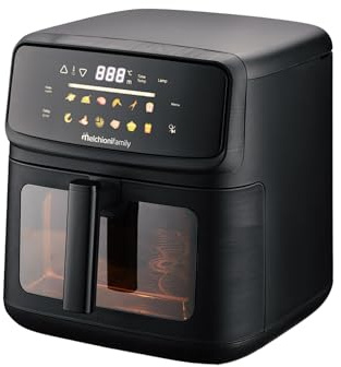 Melchioni Freidora de aire Family Martina, 10 L, digital, grande y potente, 2100 W, fuente de alimentación 220-240 V, 50/60 Hz