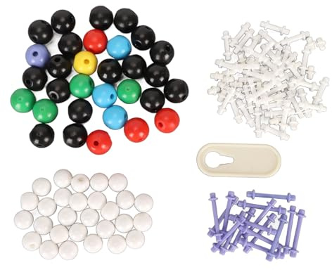 Generic Organisk Kemi Molecular Model Set, 136PCS med 59 Atomer och 76 Länkar, Idealisk för Pedagogisk Användning Inom Kemi, Enkel Anslutning och Urkoppling för Praktisk Inlärning