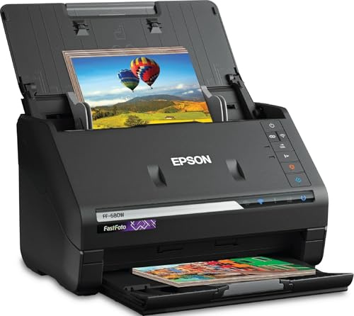 Epson FastFoto FF-680W Wireless High-Speed Photo and Document Scanning System Black