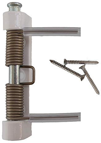 Schliesser, Feder, Federschliesser Fliegengittertür als Ersatzteil oder Zubehör für Insektenschutztür oder Fliegentür Rückholfeder … (NEU PVC Weiss)