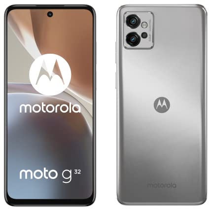 Motorola moto g32 (Tripla fotocamera 50MP, Display 6.5 FHD+ 90Hz, Qualcomm Snapdragon 680, batteria 5000 mAh, 4/128 GB espandibile, Dual SIM, Android 12, Cover Inclusa), Silver