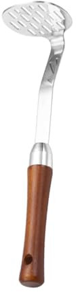 Cabilock 1 Pc Prensa De Barro Pasapurés De Acero Inoxidable Aplastador De Verduras Papas Pequeñas Triturador De Alimentos De Metal Machacador De Mano Batata Madera Vegetal