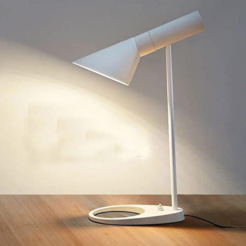 ZIZENG LED Adjustable Light Angle Black Desk Lamp Eye Protection Wrought Iron Table Light Nordic Metal Table Lamp Modern Minimalist Bedroom Living Room Creative Desk Light