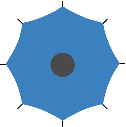 Trampolin-Abdeckung | 3,6 m wasserdichter Oxford-Trampolin-Sonnenschutz | Faltbarer Sonnenschutz Trampoline Baldachin Anti-UV mit 8 elastischen Kordeln für 3,6 m Trampolin