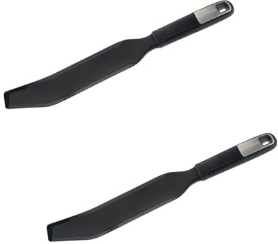 Fackelmann 9311150 Extra langer Silikonspatel, Schaber, langer Spatel für Küchenmaschine, Schaber, Silikon, Kunststoff, Schwarz, 33 cm
