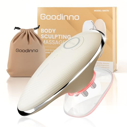 Goodinno Appareil de Massage Anti Cellulite à Ventouse Électrique – Palper Rouler Automatique, 6 Niveaux d’Intensité - Stimule la Circulation Sanguine et le Drainage Lymphatique