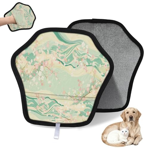 WowPrint Gant d'épilation à rayures pour animaux domestiques - Réutilisable - Électrostatique - Brosse pour canapé, vêtements, tapis, meubles, siège de voiture