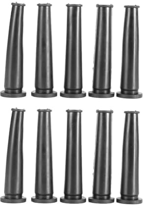 FUANA Lot de 10 manchons de protection noirs de 9 mm compatibles avec meuleuses d'angle, câbles d'aviation et d'alimentation