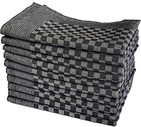 10 Grubentücher 50x70 cm schwarz Küchentücher Geschirrtücher Grubentuch Set