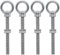 Tornillo de Anillo M10 de 316 Acero Inoxidable Perno de Ojo para Fijación y suspensión para uso industrial o doméstico (4, M10x100mm)