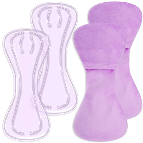 Lot de 2 coussinets rafraîchissants réutilisables pour post-partum, poche de glace en gel pour soulager le post-partum, compresses chaudes et froides pour femmes après la grossesse (2 pièces + 3