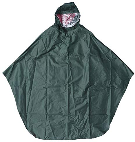 FRCOLOR Poncho Impermeabile Trasparente Da Bici Unisex Con Maniche Lunghe E Cappuccio a Larga Antivento Per Campeggio E Attività Outdoor 47X47 Pollici