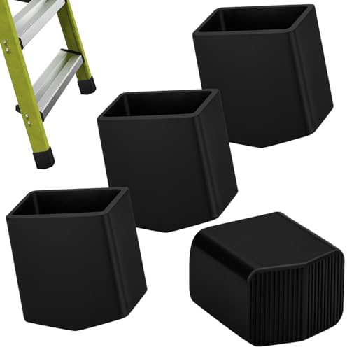 Taco Escalera Patas de Escaleras Antideslizantes(4Pcs, 25x35mm) | Pies Escalera para Proteger el Suelo de Arañazos para Escaleras Telescópicas