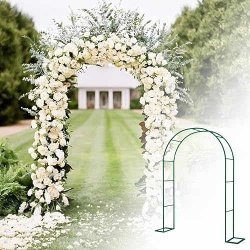 metallspaljé 200/220/230 cm stor Pera planterare rosstöd för bröllop fester bal trädgårdsblommor – grön B 1,4 m x H 2 m x D 0,2 m