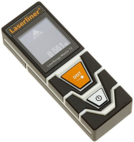 LASERLINER - LaserRange-Master T3 - Entfernungsmesser, Präzise Messungen, Längen, Flächen und Volumina - Reichweite 30m - Touchscreen - Stativgewinde - Einfach zu bedienen - Kompakt, 080.840A, Schwarz