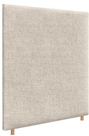 DHOME Cabecero de Lino Natural Liso hasta el Suelo con 8cm de Grosor Cabezal Tapizado Cama Dormitorio Moderno Top Trending (Beige, 90cm (Camas 80))
