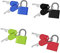 Lucchetto per Valigia,Lucchetti per Valigie con Chiavi,4Pezzi Mini Lucchetto a Chiave,Lucchetti Armadietto,Lucchetti Valigie per Bagagli,Zaino,Cassetto(Nero+verde+rosso+blu)