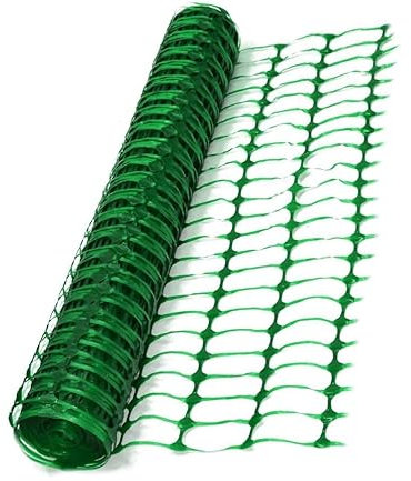 FLASHPRIX Malla Señalización Verde para Obras, Delimitación y Demarcación. Rollo de 1 metro de Alto por 50 metros de Longitud