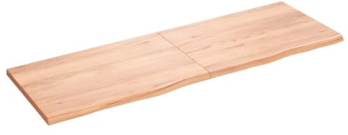 Schreibtischplatte Werkbankplatte DIY Stabile Bürotischplatte Tischplatte Werkbankplatte Echtholz-Furnier, Perfekt für höhenverstellbare Schreibtische, Hellbraun 180x60x(2-4) cm
