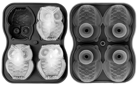 Ceozon Silicon Ice Cube Tray Funny Animals Shape Ice Cube Tray with Lid, Large Ice Cube Moulds for Whiskey, Cocktails, Bourbon, Brandy and Juice for Birthday Party Gifts
