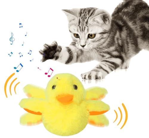 Topbashgo Katzenspielzeug für Katzen, Interaktives Katzenspielzeug Enten, Katze Hunde Spielzeug Plüsch Haustier Stressabbau Übungsspielzeug (1PCS)