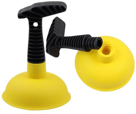 TEHAUX Desatascador de Inodoro y Fregadero de Goma 2 Piezas para Limpieza y Destape en Cocina y Baño, Herramienta Manual Eficaz para Uso Doméstico