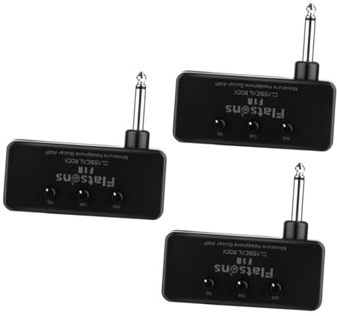 Toyvian 3sets Mini Bass Guitar Headphone Amp Mini Amplifier for Electric Guitar Portable Amplifier