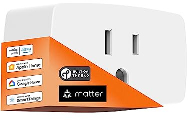 Onvis Matter Over Thread Smart Plug, Smart Mini Outlet, Works with Apple Home, Alexa & Google Home, 15A/1800W （1Pack）