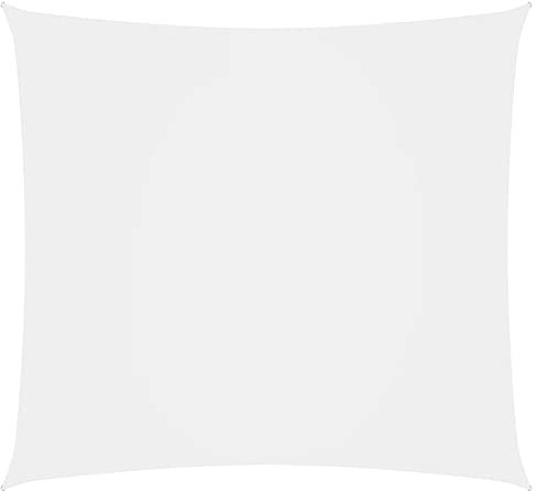 Chaduof Sonnensegel, Sichtschutz Balkon, Balkon Sonnenschutz, Sonnenschutzsegel,Regenschutz Balkon, Seitenmarkise, Sichtschutz Terrasse, Oxford-Gewebe Quadratisch 5x5 m Weiß