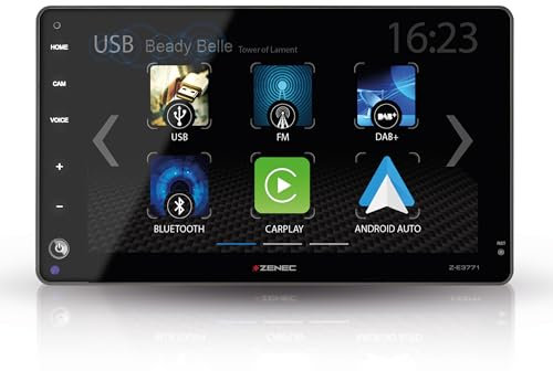 ZENEC Z-E3771 – Multimediasystem kompatibel mit FIAT Ducato und baugleichen Modellen, Wohnmobil Autoradio mit 9“/22,9 cm Touchscreen, Wireless Android Auto/Apple CarPlay, DAB+, USB