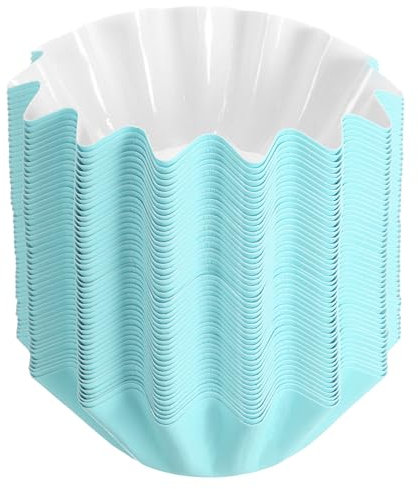 QUARKZMAN 50 Pcs Moldes para Cupcakes, Moldes de Papel para Muffins Envolturas Estándar Antiadherentes para Hornear Moldes para Cupcakes, Azul