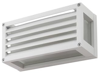 Lucande Vägglampa utomhus Aurelien (stänksäker (modern) i vitt aluminium (1 lampa, E27) – utomhusvägglampor vägglampa LED utomhu utomhus för utomhusvägg/husvägg