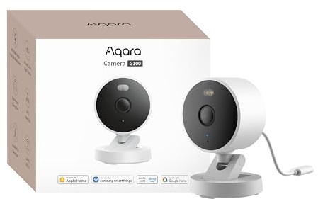 Aqara G100 2K Überwachungskamera Innen&Außen,HomeKit Secure Video, Weiß