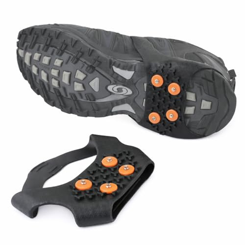 BB Sport 1 Paar Schuhspikes Schuhkrallen Stollen für Schnee und EIS mit je 4 Spikes für die Ferse