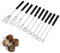 Forchetta per Cioccolato DIY forchetta da Pesca in Acciaio Inossidabile Set per forchetta per Cioccolato fonduta per Torta di Caramelle di Frutta, 10 Pezzi Decorazioni Fai-da-Te