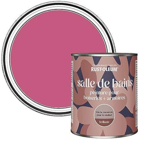 Rust-Oleum Pink Moisture Resistant Bathroom Wood and Cabinet Paint in Gloss Finish - Raspberry Ripple 750ml