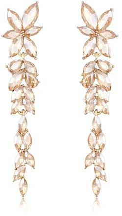 EVER FAITH Boucles d'oreilles élégantes avec lustre en cristal marquise brillant, Länge: 6.58 cm, Breite: 1.45 cm, Cristal