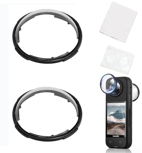 Lot de 2 protections d'objectif de qualité supérieure pour Insta360 x 4 accessoires pour Insta 360 x4 - Protection d'objectif rotative - Filtre UV - Anti-rayures - Protection standard des lentilles