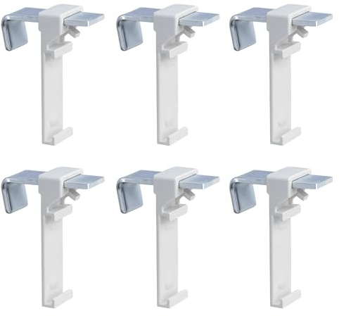 6 pezzi morsetto per serranda fissa a morsetto, doppia tenda a rullo, doppio rullo cieco senza foratura，come accessorio di ricambio per il fissaggio alla finestra fissa in PVC
