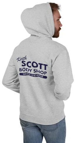 Keith Scott Body Shop Hoodie – One Tree Hill Inspired Unisex Hooded Sweatshirt | Scott Auto Garage TV Show Fan Gift | Rear Print Pullover Jumper – Sizes S–XXL