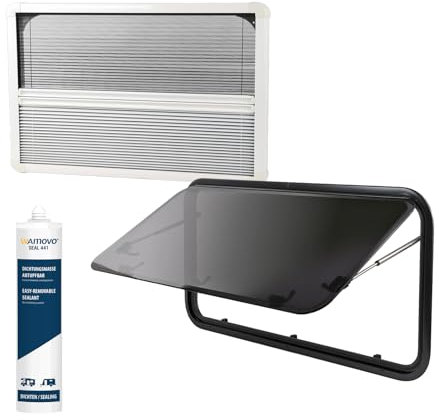 Kit fenêtre basculante RW Compact 900 x 450 avec occultant et moustiquaire