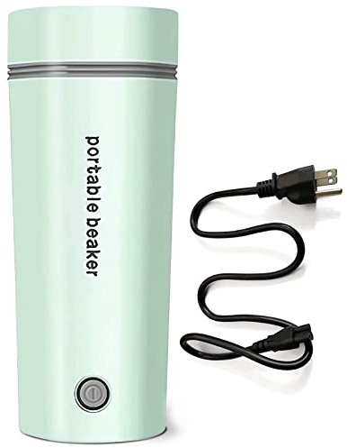 Electric Travel Kettle, Portable Electric Kettle, Mini Hot Water Boiler, Small Travel Tea Kettle Fast Boiling Water, One Cup Hot Water Maker, 350ml-Green