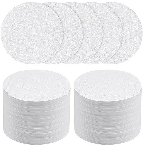 HOTUT 400 Pcs Natural Coffee Filters Papers, 6.4x6.4 cm Round Paper Filters Compatible with AeroPress and Espresso Makers, Microfilters Replacement Must-Have Coffee Accessories, White