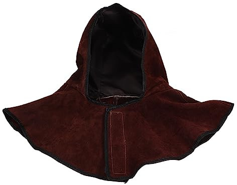 Angoily Sombrero De Soldador De Capa Gorra De Soldador Capucha De Soldadura De Piel De Vaca Protector De Soldadura Gorras De Soldadura Para Mujer Bufanda Ante Serraje Vacuno Proteccion
