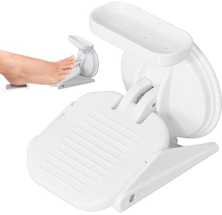 Poggiapiedi Doccia per Gambe Ventosa - Portatile Poggia Piedi Da Rasatura, Poggia Piedi Pedale Da Rasatura Riutilizzabile per Rasarsi Gambe Pedale Doccia Senza Foratura Ripiano Di Stoccaggio